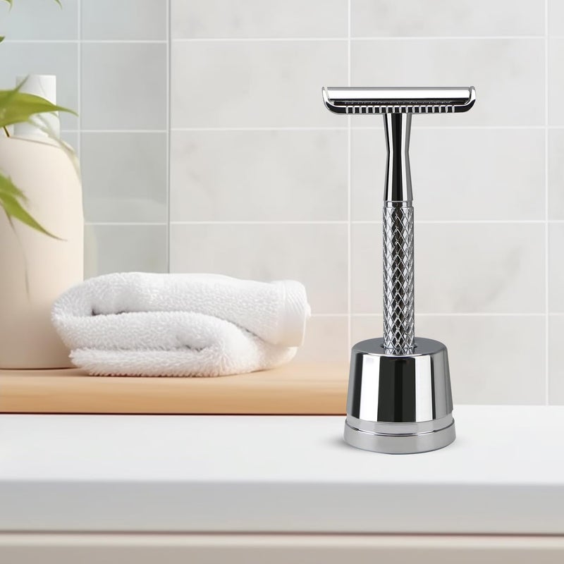 THURLADY Safety Razor Stand, Safety Razor Holder (Bright Silver) - Image 4